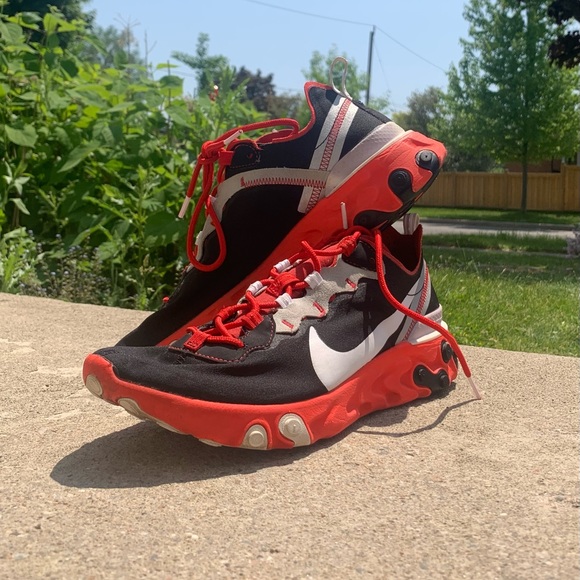 NIKE REACT ELEMENT 55 BLACK WHITE ORBIT | US 10 | - Picture 7 of 8